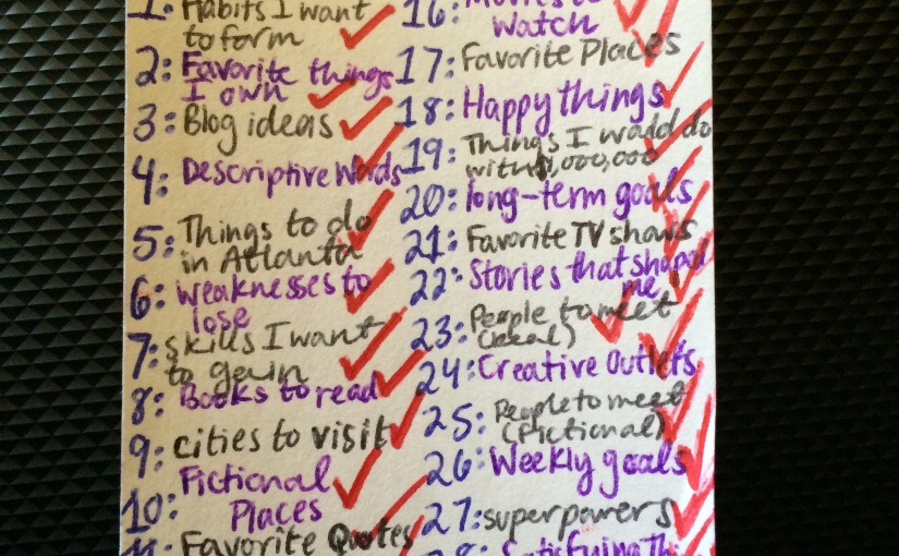 3 Things I learned from 30 Days of Lists